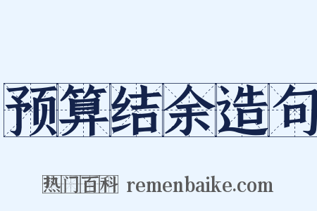 预算结余造句是什么意思的图片
